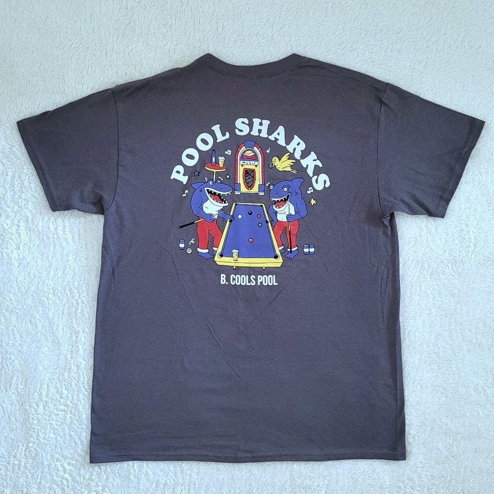 Barney Cools😎 "Pool🎱 Sharks🦈" Graphic Tee👕 - NWOT
